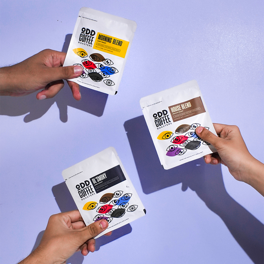 Sampler Pack | House Blend Medium Roast, OL' Smoky Dark Roast, Breakfast Blend Light Roast (3 Cups)