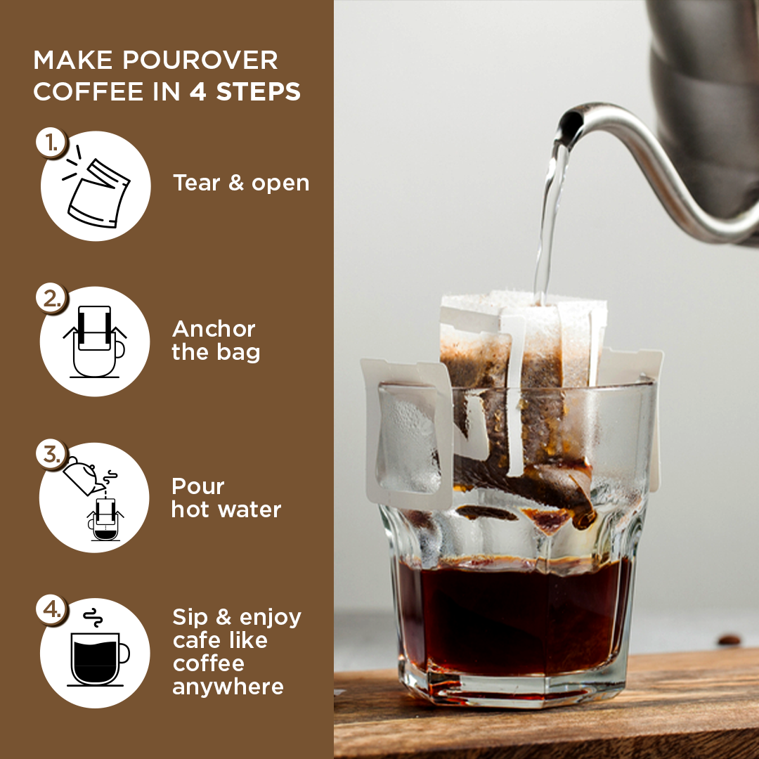 OL' Smoky Dark Roast Pour Over Bags | No Equipment Needed (10 Cups)